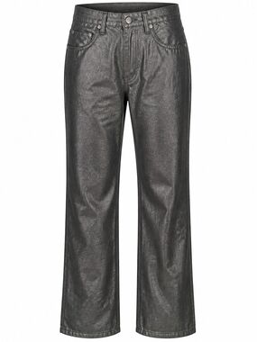 Junior Metallic Silver Bootcut Jeans.